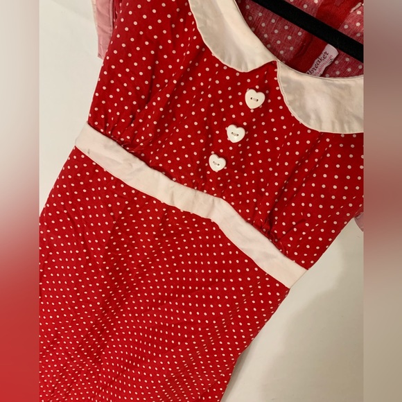 Vintage Heartbreaker Red Polka Dot Dress - Picture 4 of 5